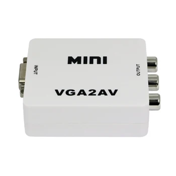 

Adapter For TV Universal VGA To AV HD Practical Output Home PC 1080P Audio Video Mini Converter