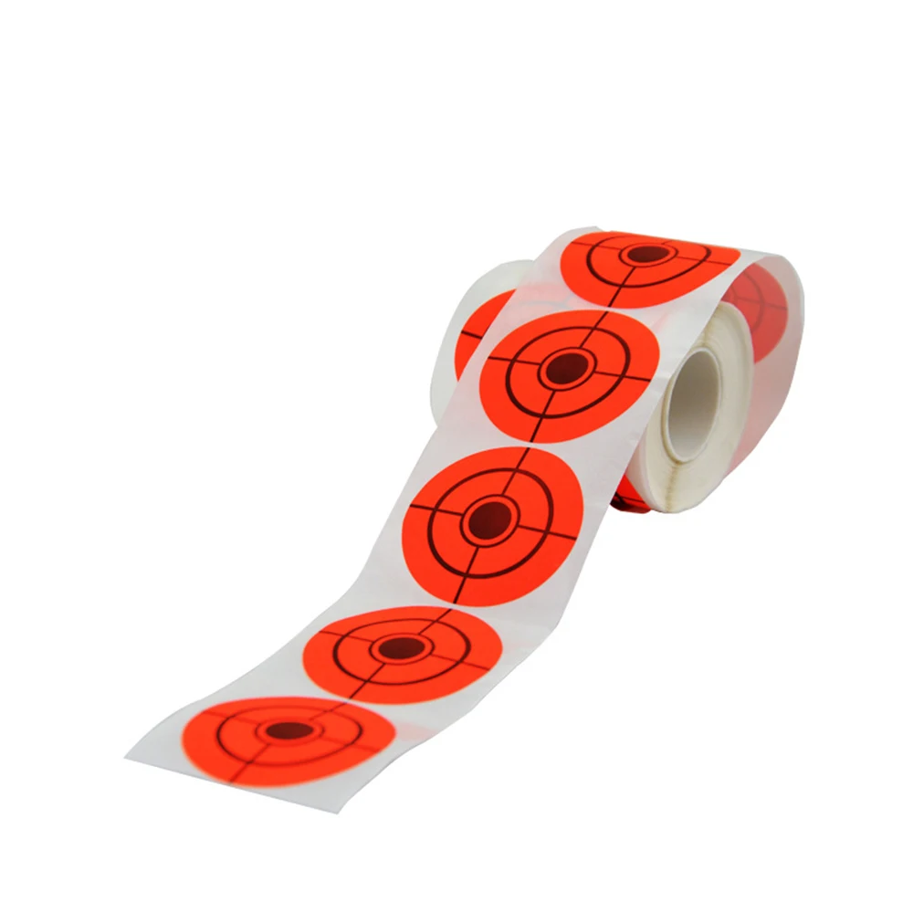 

250 Pcs Useful 5cm/2" Target Sticker Roll Self-Adhesive Shooting Paper Target Roll Florescent