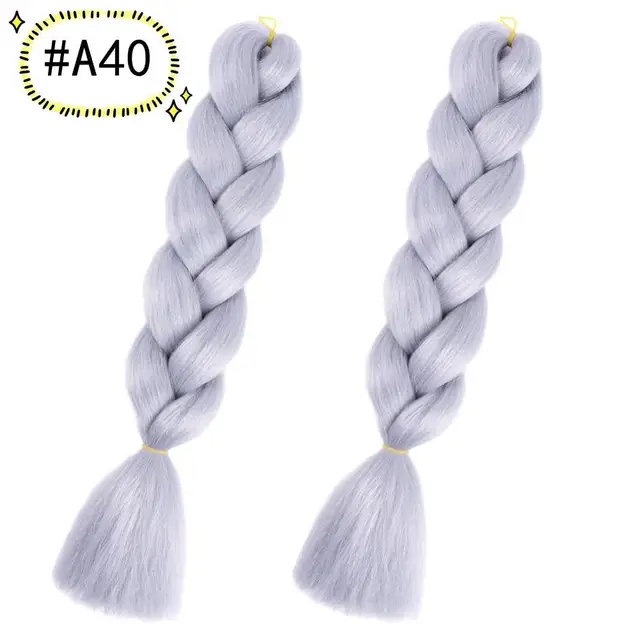 Jumbo Braiding Hair Extensions Kanekalon Braiding Hair 24 Inch Ombre Multiple Tone Colored Synthetic Hair for Women A40