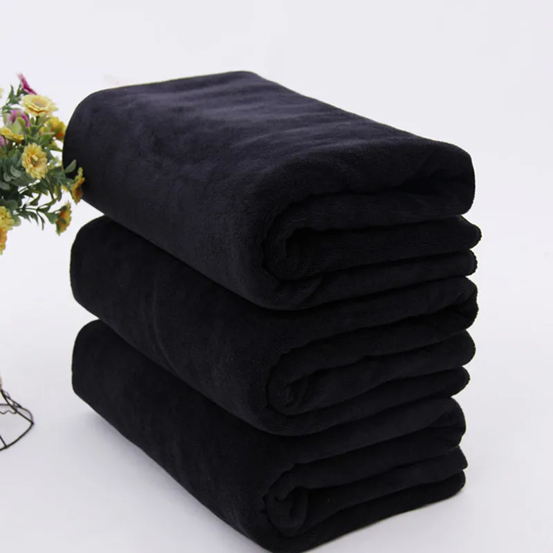 Bath Towel microfiber-soft and lightweight face towel odorless bath spa gym towel (black) microfiber towel bath towel