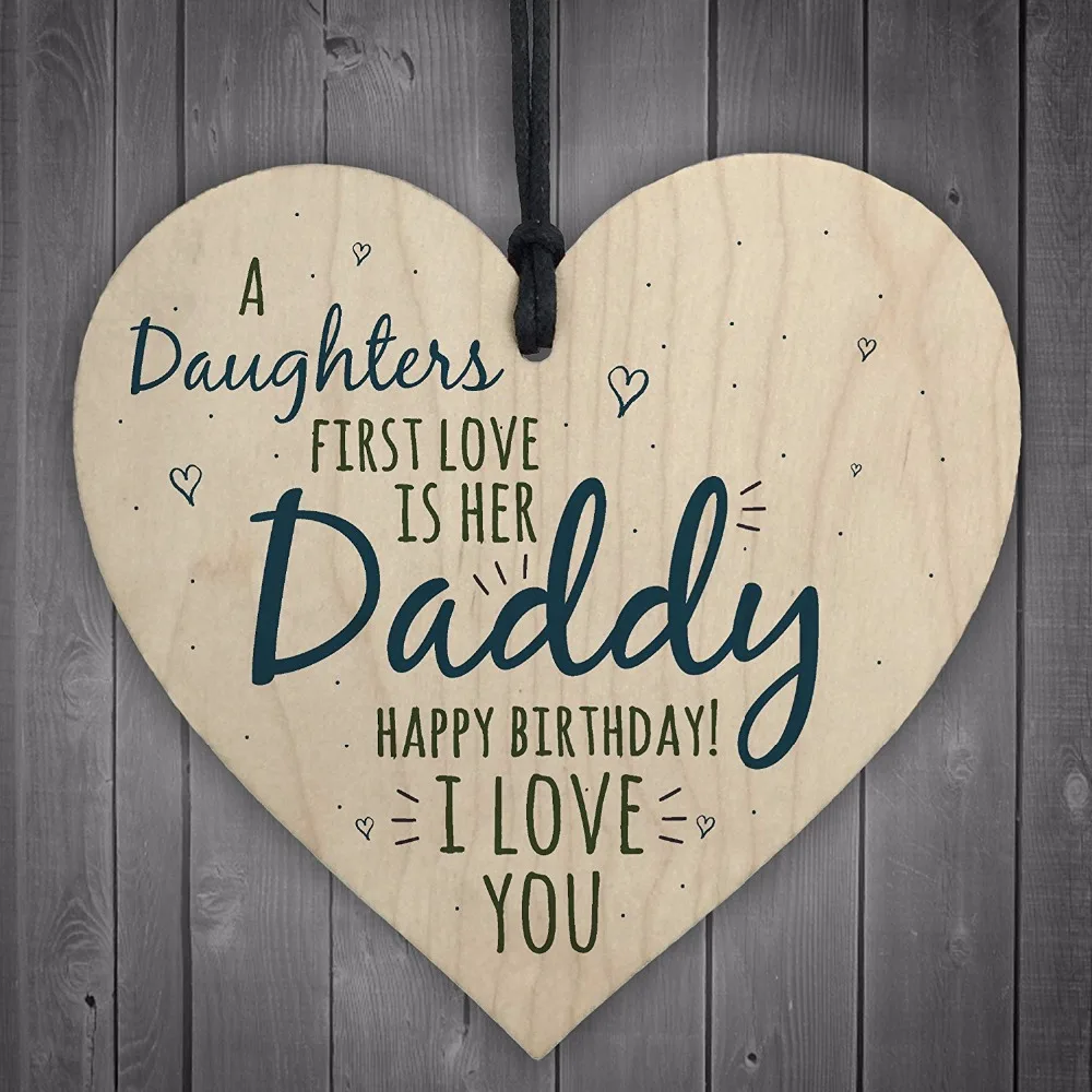 4-Meijiafei-First-Love-Daddy-Dad-Wooden-Heart-Happy-Birthday-Card-Sign-Son-Daughter-Baby-Thank-You