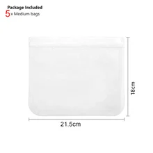  Silicone Food Storage Containers Leakproof Containers Reusable Stand Up  ziplock Shut Bag Fresh Bag Food Storage Bag Fresh Wrap 