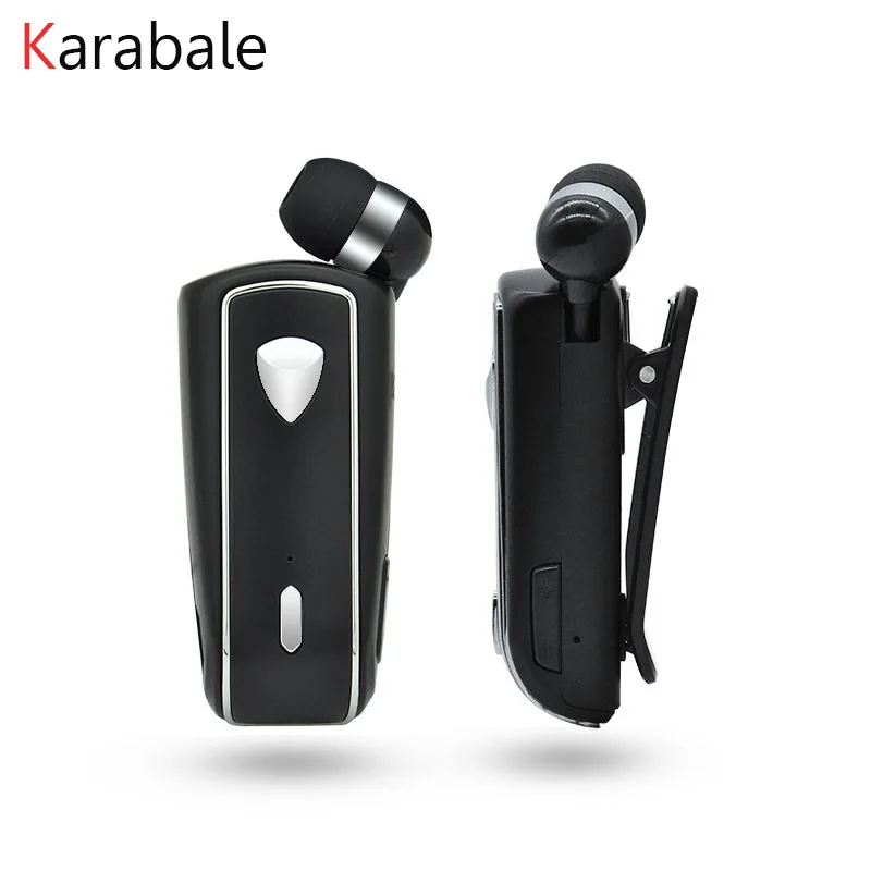Karabale F901 выдвижной Беспроводной Bluetooth наушники Handsfree гарнитура стерео зажим для