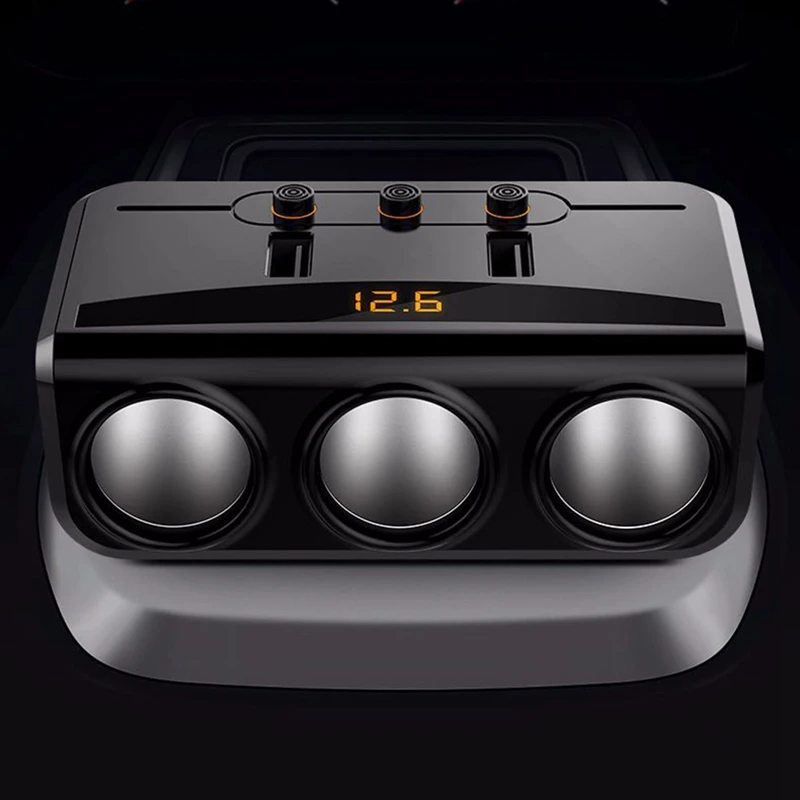 12 V-24 V розетка для автомобильного прикуривателя сплиттер светодиодный USB Зарядное устройство адаптер 3.1A 100W обнаружения для телефона MP3 DVR аксессуары