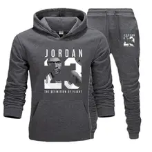 Новинка, модный брендовый спортивный костюм JORDAN 23, мужская спортивная одежда, комплект из двух предметов, хлопок, флис, Толстая Толстовка с капюшоном+ штаны, спортивный мужской костюм 3XL