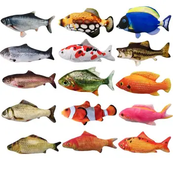 

Plush Electric Fish Cat Toy Interactive Chew Bite Cat Toy Kitty Fish Flop Wagging Cat Toy USB Jump Fish Cat Toy Pet Supplies
