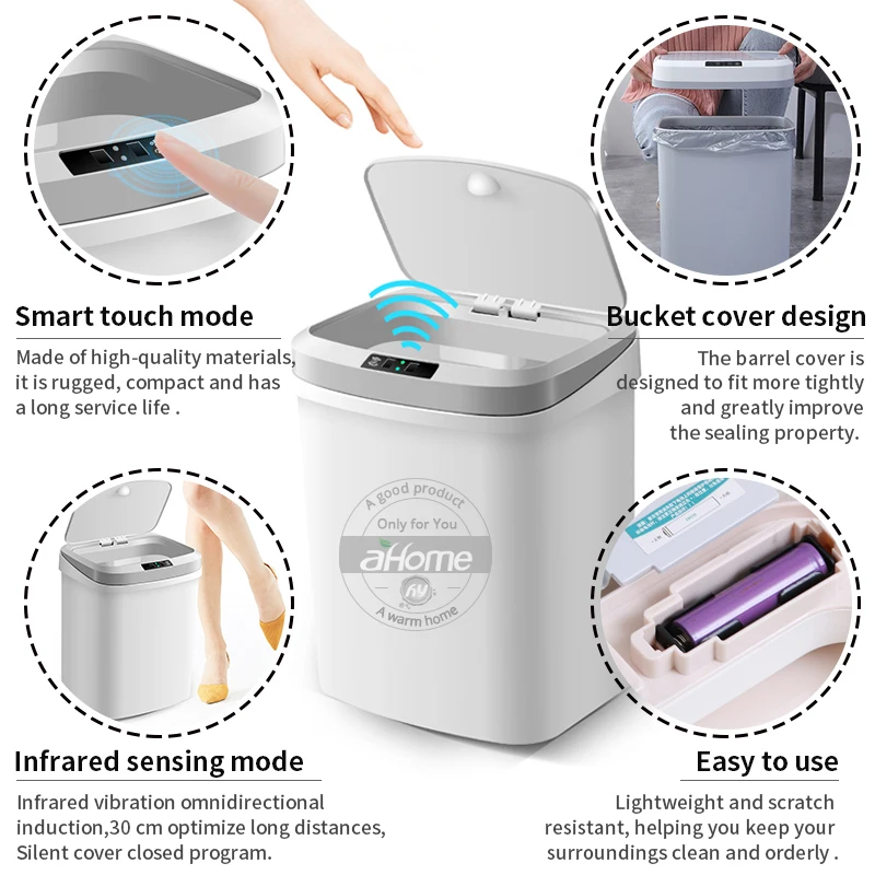 Индукционный умный мусорный бак датчик движения мусорное ведро кухонный мусорный бак мусорные баки