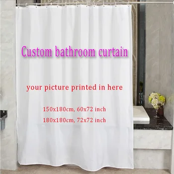 

HD Print Custom shower curtain personized home decorative bathroom curtains waterproof microfiber fabric 2 sizes 60x72 72x72