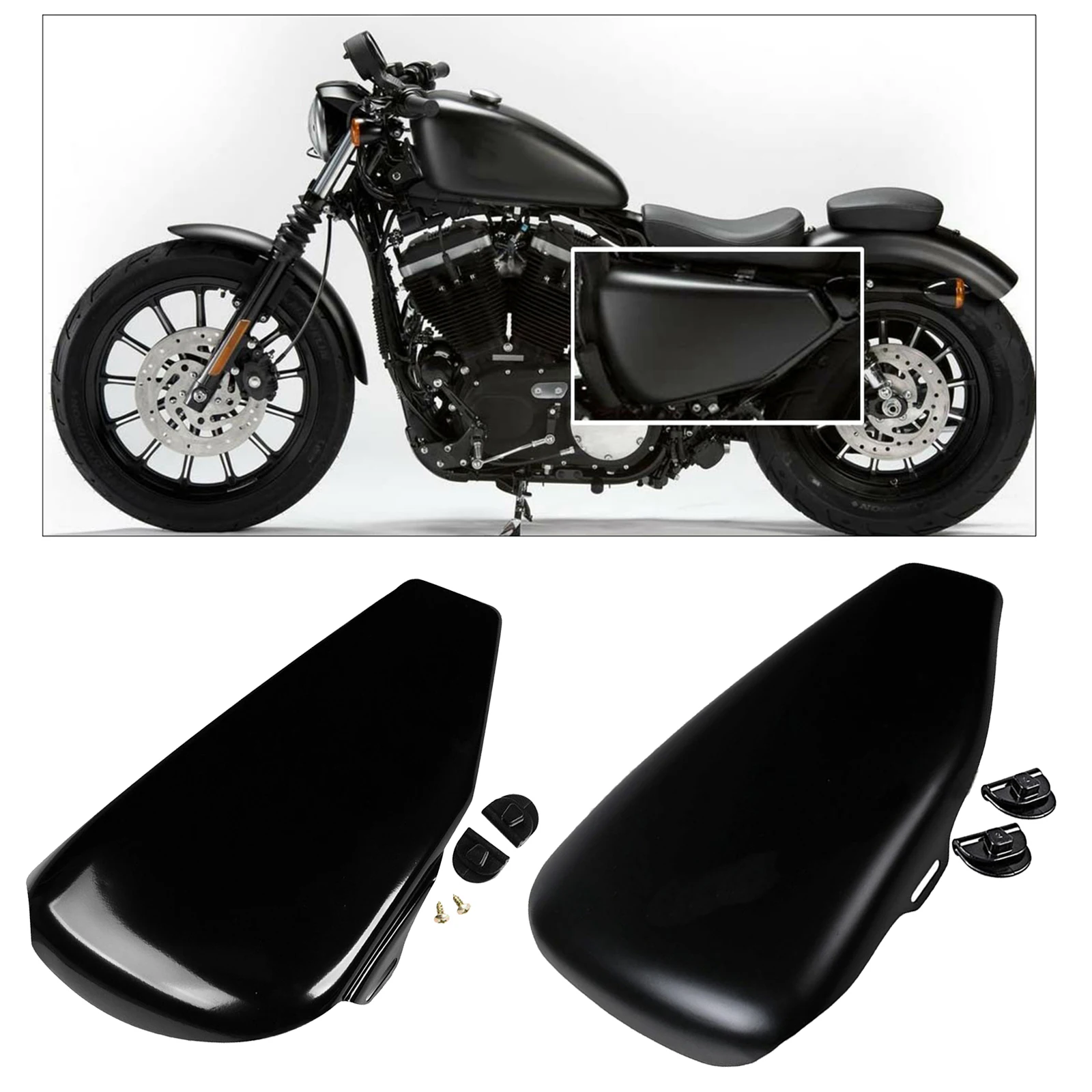 Motorcycles Left Side Battery Protector Cover Fit for Harley Sportster XL883 XL1200 1200 883 2004-2013 Accessories