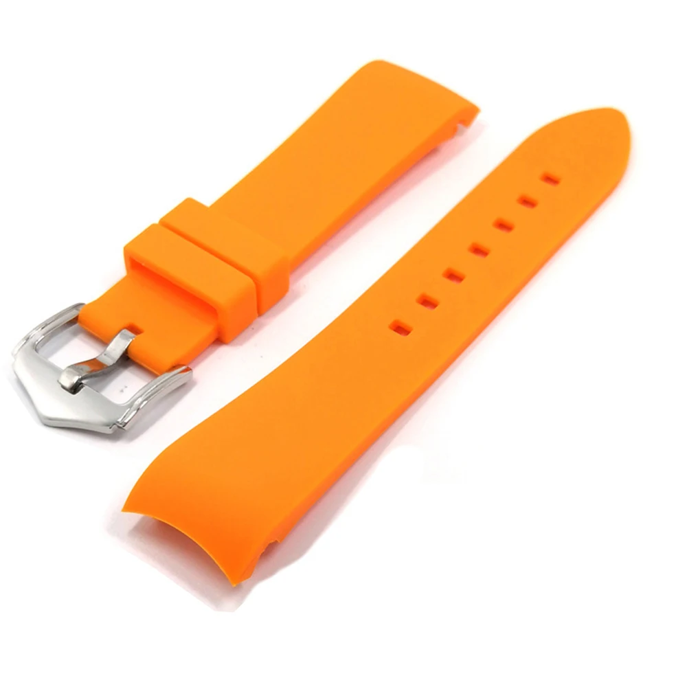 Universal Sport Curved End Waterproof Silicone Watch Band