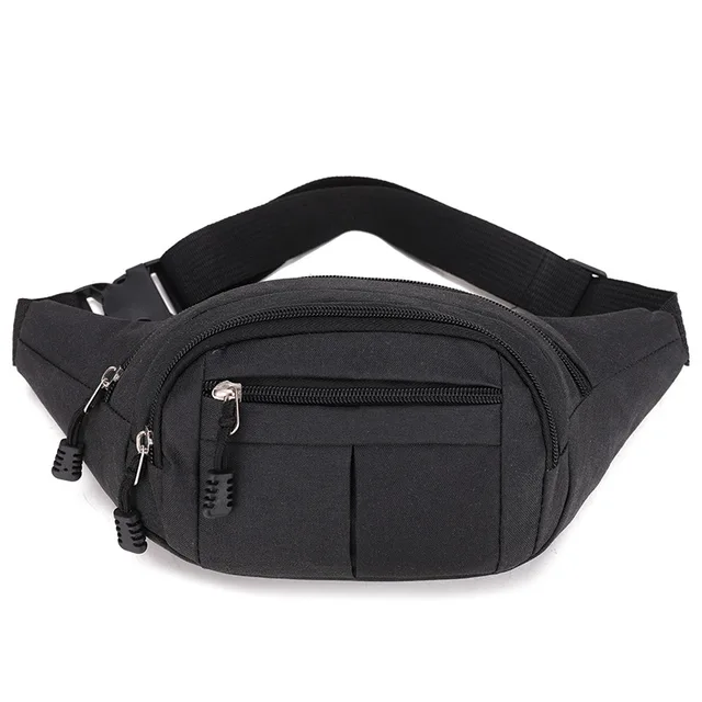 Men Waist Bag Fashion New Packs Purse Casual Large Phone Belt Hip Bag Heuptas Women's Travel Fanny Banana Bags Black
