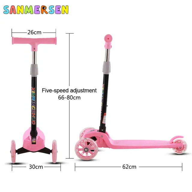Children Scooter Tricycle Baby Balance Bike Ride On Toys Flash Folding Meter Car Child Walker Toys Indoor Outdoor Toys 1-6 Years 4