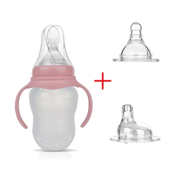 

Infant Silicone Squeeze Feeder Bottles Pure Feeding Utensils Suitable for Babies over 4 Months Grain and Baby Food