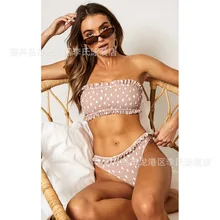 Купальник женский раздельный танкини пуш-ап подростковые Купальники Модные женские купальники бикини с высокой талией море