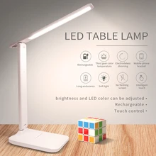 

Led Desk Lamp Touch Dimmable 3 colors Foldable Table Lamp Bedside Reading Eye Protection Night Light DC5V USB Chargeable