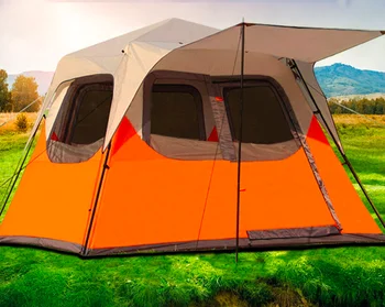 

Tent outdoor fully automatic multi-person camping double-layer rainproof hydraulic family camping big tent