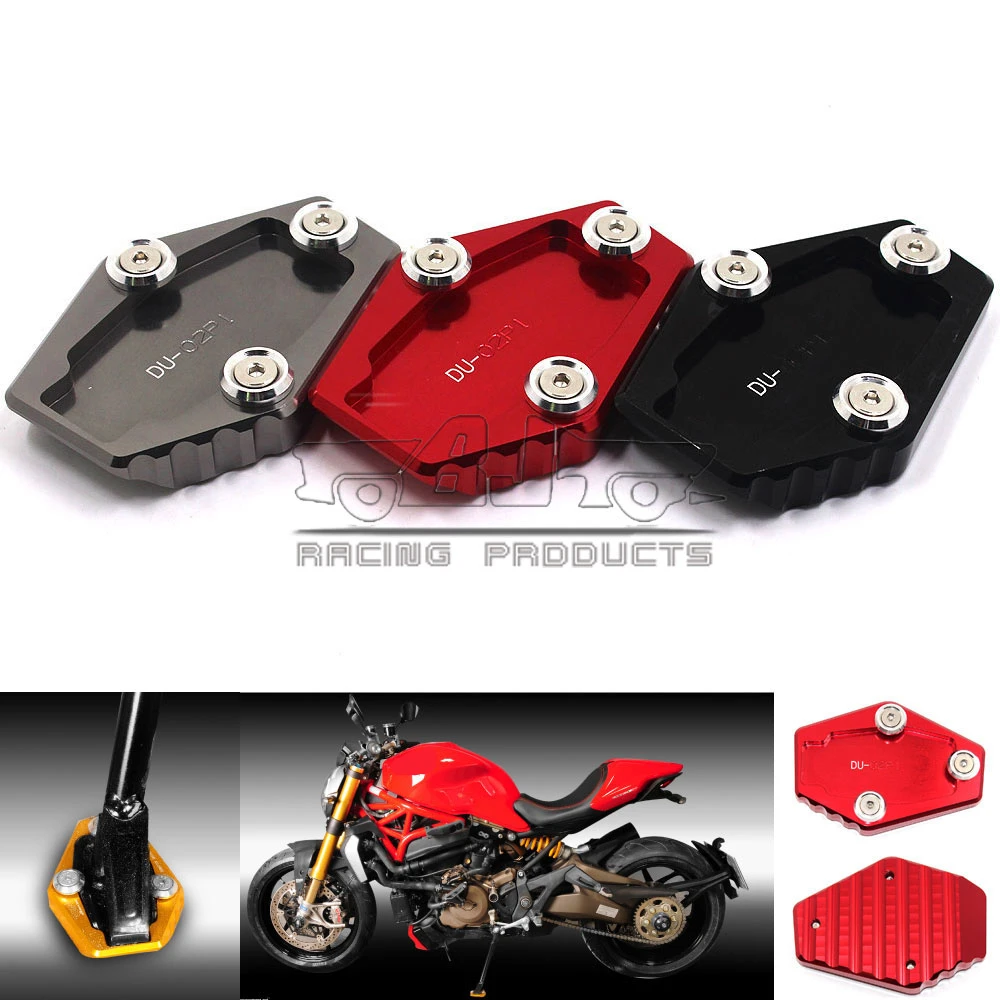 Side Stand Kickstand Enlarge Extension Pad for Ducati MULTISTRADA 2010-2015 MONSTER 795 2012-2015 796/821/1200/1200S | Автомобили и