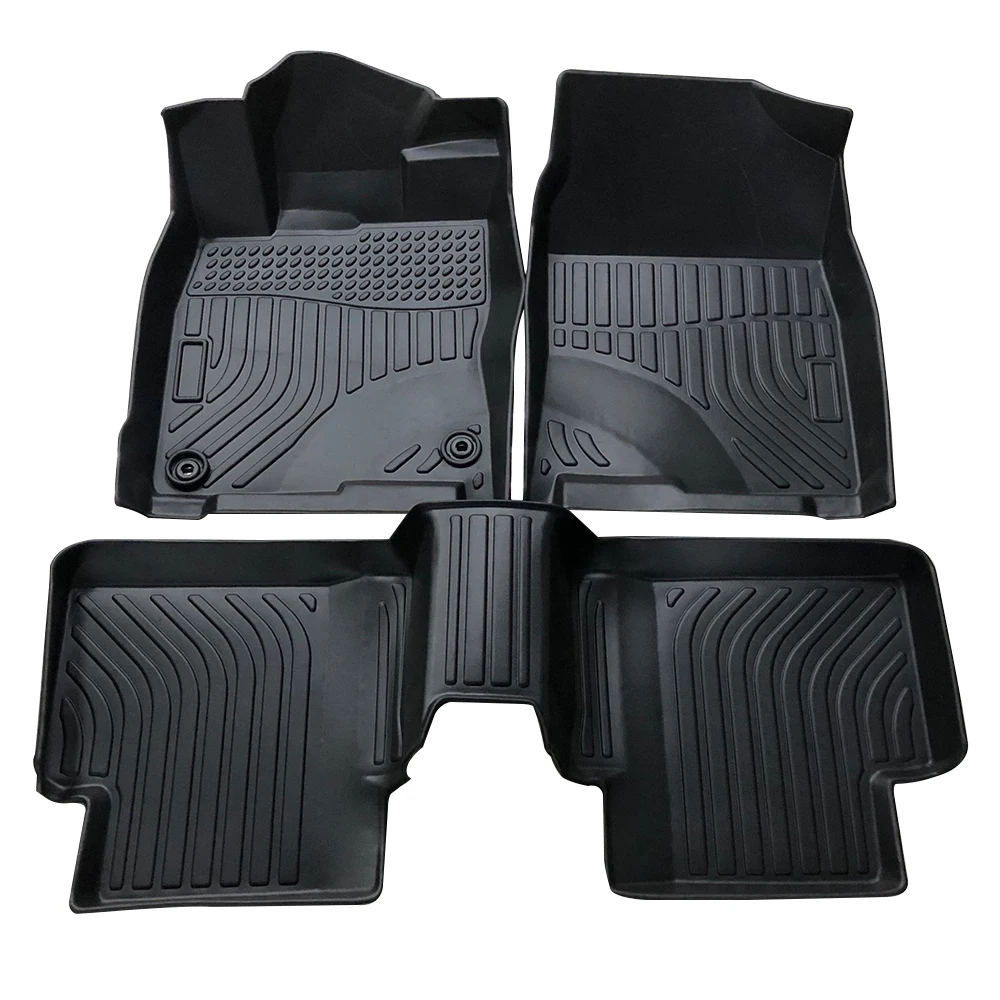 Custom Waterproof Non-Slip Car Floor Mats – 4-Piece Set For Passat – PU Leather With Logo, Front & Rear Coverage