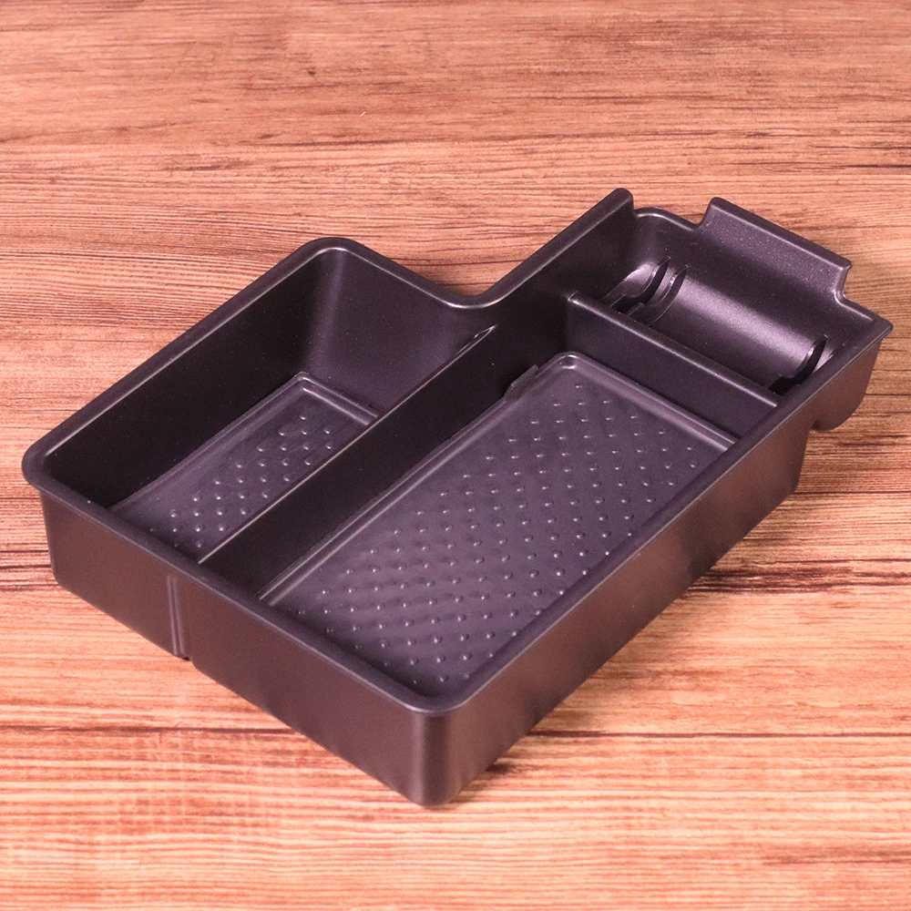 1Pc Black Central Storage Box Armrest Glove Holder Plate Car Container Organizer Fit for VW Golf MK6 2009 2010 2011 2012 2013 (3)
