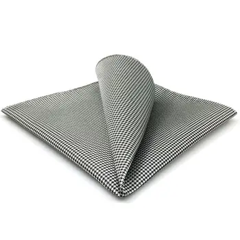 

Houndstooth White Black Mens Pocket Square Fashion Handkerchief