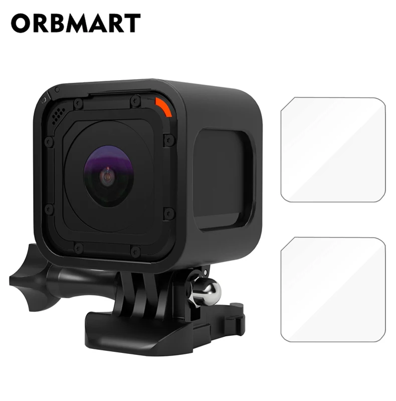 kanaal lawaai Gezondheid Frame Case Voor Gopro Sessie 4 5 Gehard Glas Screen Protector Voor Go Pro  Sessie 4 5 Gopro Hero 5 sessie Camera Accessoires|Sport camcorder Hoesjes|  - AliExpress