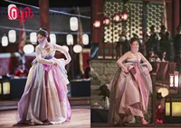 Для женщин платье ханбок индивидуальный заказ Корейский Традиционный танец ханбок сценические костюмы