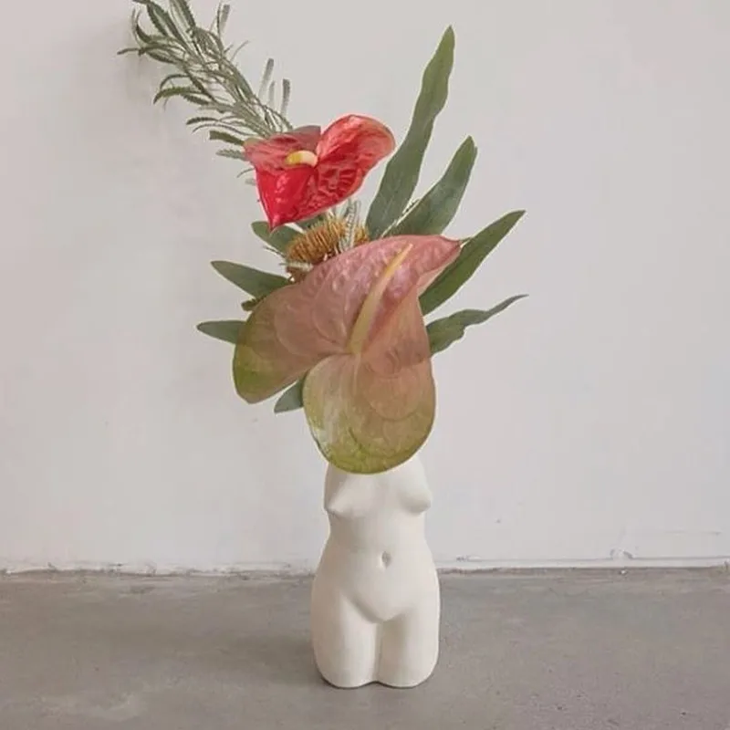 Керамическая Настольная Ваза боди арт дизайн Цветочная ваза скандинавские украшения аксессуары для дома декоративные R3980