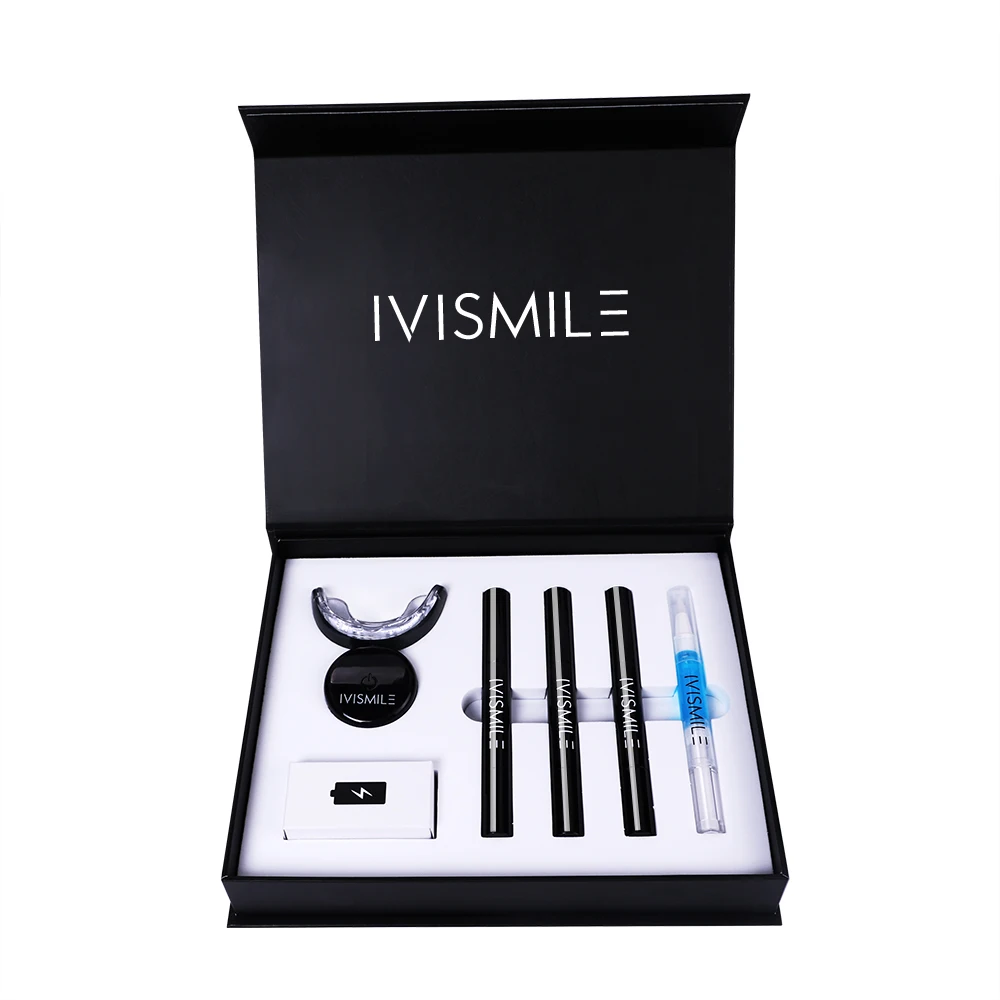 

IVISMILE Wireless Teeth Whitening Kit Dental Tooth Bleaching Gel Kits With Led Light Desensitization Gel 35% Peroxide Carbam