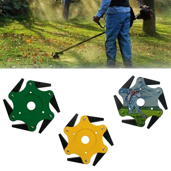 

6 Blades Trimmer Head Cemented Carbide Lawn Mower Grass Weed Eater Brush Cutter Garden Lawn Machine Accessories Power Tool