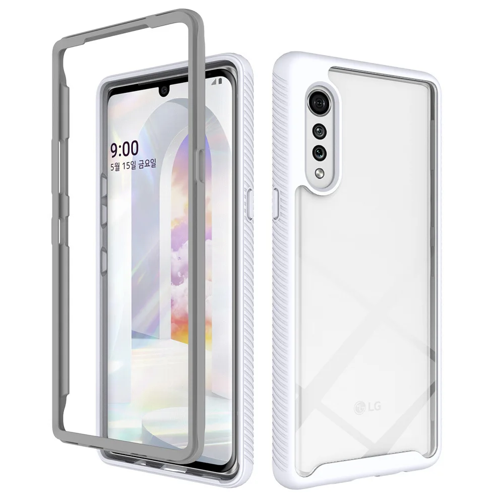 Hybrid TPU/PC Sky Case For LG Velvet 6.8"  Fundas Capa Two Layer Structure Shockproof Crystal Clear Shell Cover For LM-G910EMW mobile flip cover Cases & Covers