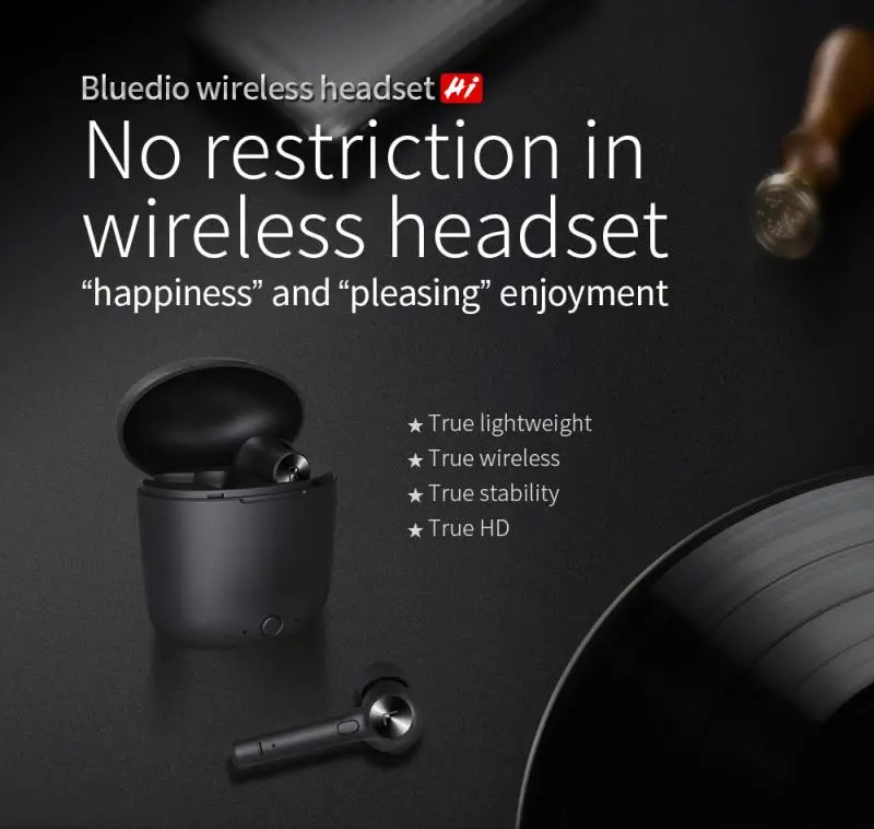 Новые беспроводные наушники Bluedio Hi Bluetooth 5,0 TWS, наушники-вкладыши для спорта, бега, поддержка телефонов iOS/Android