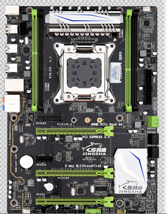 JINGSHa X79 P3 материнская плата LGa 2011 V2 4 канала 64 Гб DDR3 кода коррекции ошибок