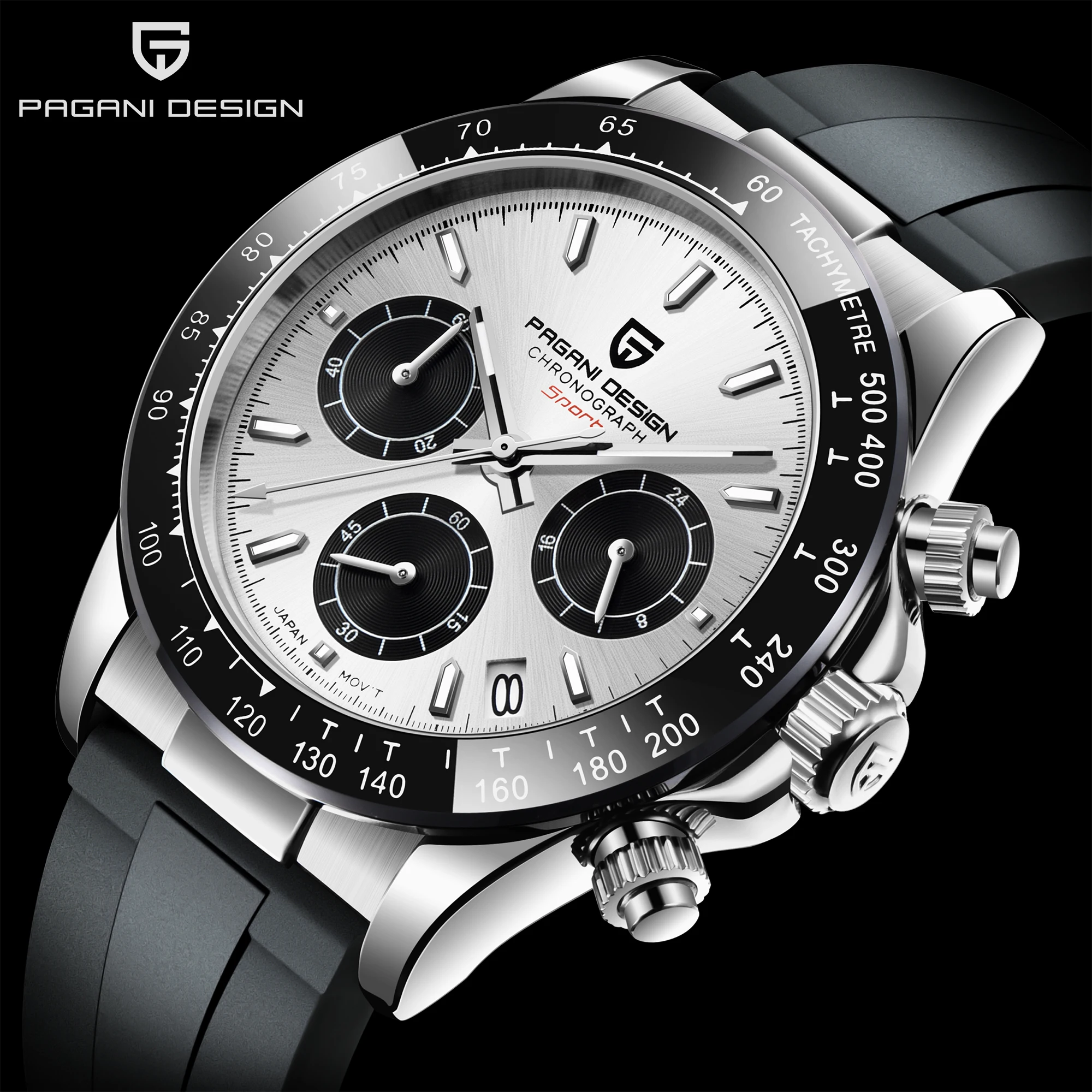 2020 40mm Pagani Design Mawar Emas pria Kuarsa Seiko VK63 Gerakan Kuarsa  Watch Luxury Automatic Date pria silikon Tahan Air|Quartz Jam Tangan| -  AliExpress