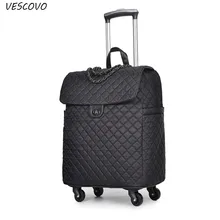 VESCOVO 20 дюймов портативная дорожная сумка с колесиками женская сумка легкая большая емкость чемодан сумка для переноски