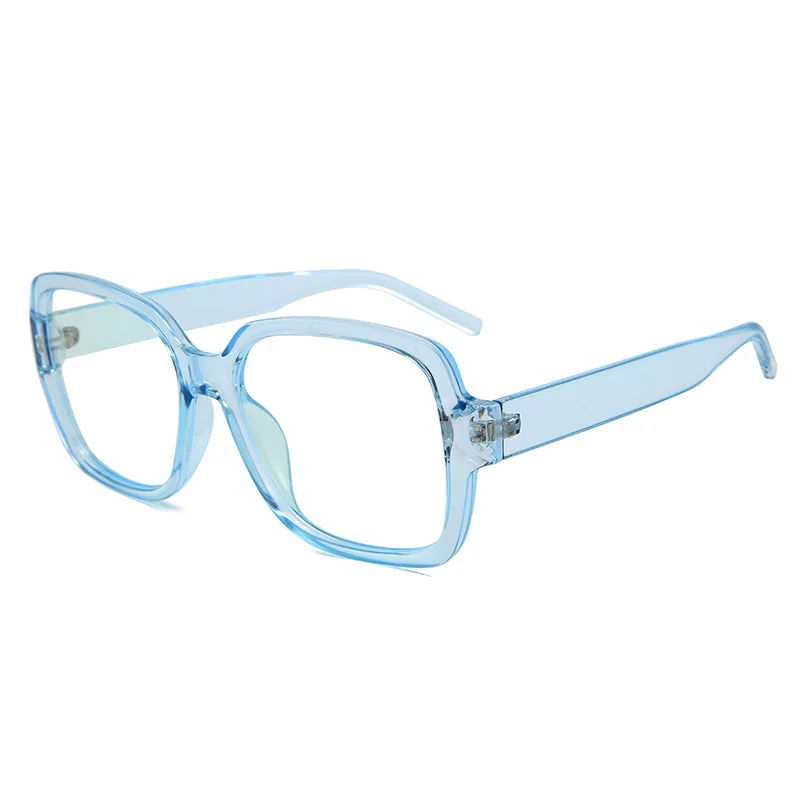 WHO CUTIE, синий светильник, блокирующая оправа для очков, для женщин и мужчин, фирменный дизайн, кристальная квадратная оправа, оптические прозрачные линзы, очки S132 - Цвет оправы: C5 blue