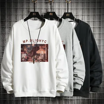 

Tide brand ins capless crew neck Hoodies & Sweatshirts men's trend Korean loose jacket men's lazy chic casual jacket clothes