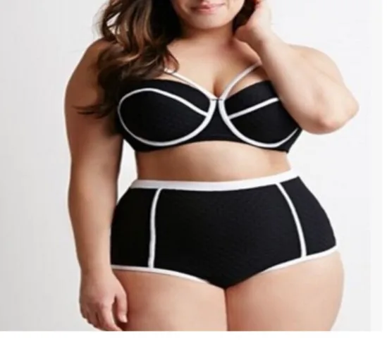 

Bathing Suit Omega-Fertilizer Large Size 200 Wearable Bathing Suit High-waisted Solid Color Triangular Split Type Bikini Bathing