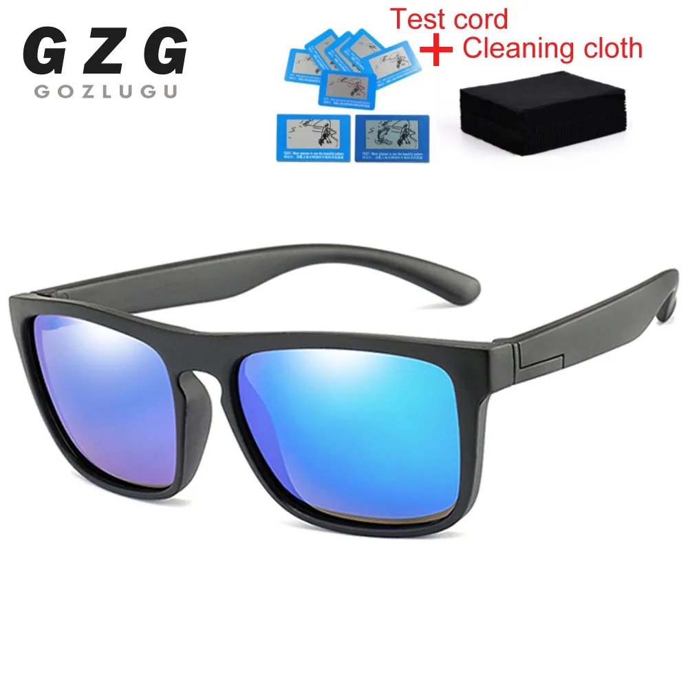 R03 black blue Gozlugu Детские поляризованные солнцезащитные очки детские Овальные Солнцезащитные очки для девочек и мальчиков силиконовые UV400 Детские зеркальные очки Gafas TR90 - Цвет линз: R03 black blue