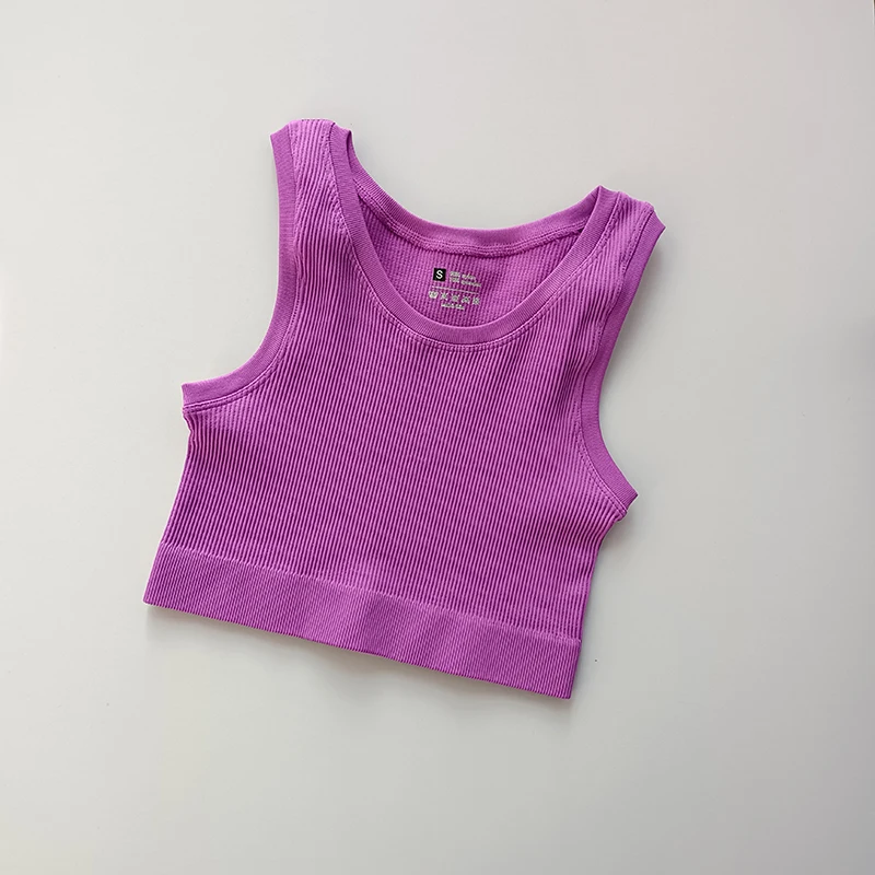 Yoga Vest Sports Vest Crop Fitness Running Short Seamless yoga top yoga shirt sports shirt sports tank For Women Yoga