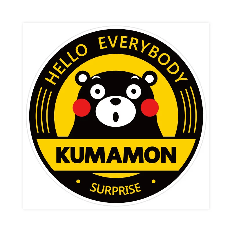 [В настоящее время доступны] медведь kumamoto Kumamon белый ПВХ медведь kumamoto бампер наклейки клейкая бумага серии WJYP00018