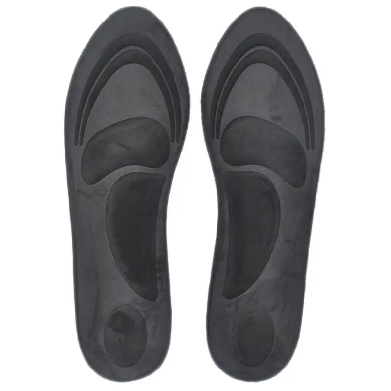 Зимние 4D утолщенные бархатные теплые спортивные губки на высоком каблуке, стельки для обуви, полная длина, ортопедические стельки с амортизацией