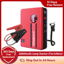 

4 In 1 Car Jump Starter 28000mAh/20000mAh Pump Air Compressor Power Bank 12V Auto Battery Booster 150PSI Digital Tire Inflator