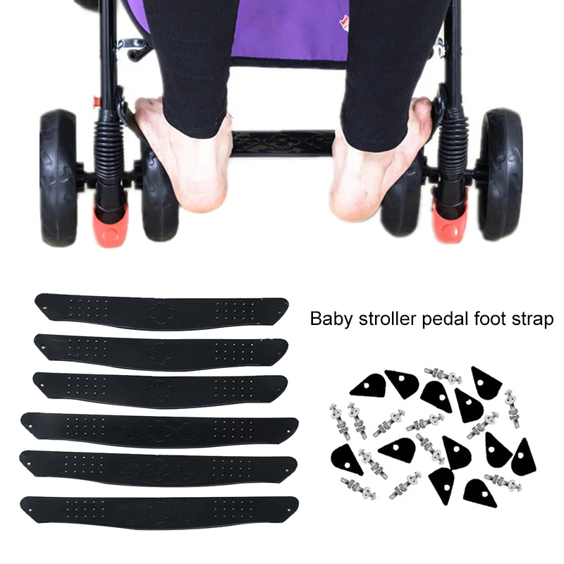 Premium Quality Pedal Stroller Accessories Pushchair Pram Black Plastic Compact Lightweight Anti-Skid Baby Footrest Baby Strollers