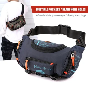 

Waist Pack For Men Casual Chest Bag Waterproof Waist Bag Male Fanny Pack Big Capacity Multifunctional Outdoor Sports Phone Pouch
