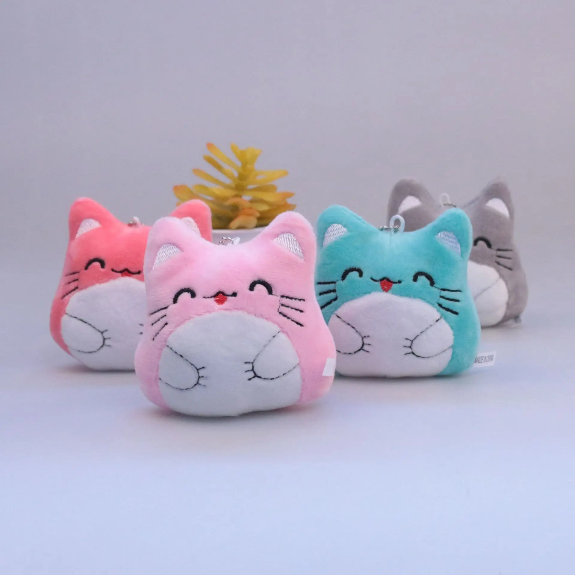 Стиль мягкая игрушка подвеска большое лицо кошка кукла котенок брелок пара кошка