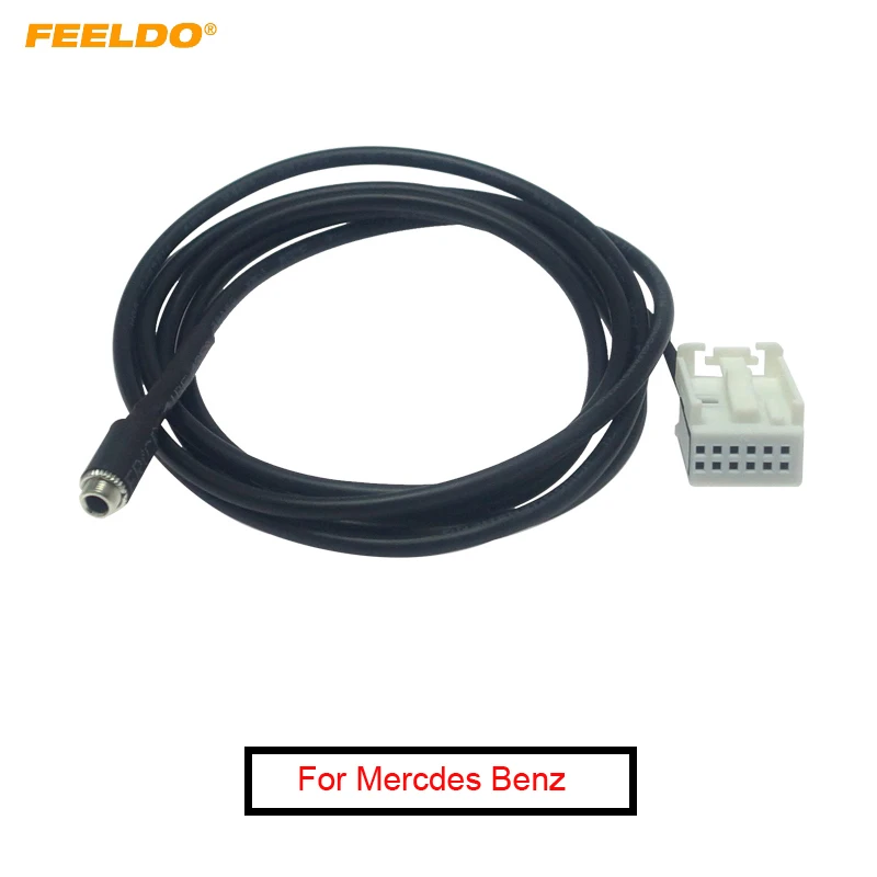 FEELDO 1 шт. автомобильный 3 5 мм гнездовой разъем AUX адаптер кабель для Mercury Benz Comand APS NTG