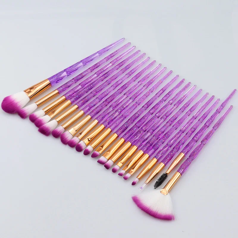 NEW 20pcs Purple SinSo Красота набор кистей для макияжа 10/20/21 шт. Единорог макияж кисти инструментов Румяна Тени для бровей косметический набор косметических кистей - Handle Color: NEW 20pcs Purple