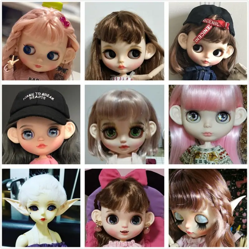 Blyth кукла ледяная игрушка уши игрушка белый натуральный загар темная и супер черная кожа, только уши без куклы