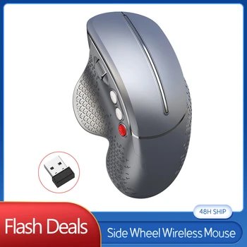 

Cool Side Wheel Wireless Mouse 2.4G Gaming Mice Silent Vertical Mause 6 Button Ergonomic Mouse for Lenono/Dell/Dell/Huawei/Mac