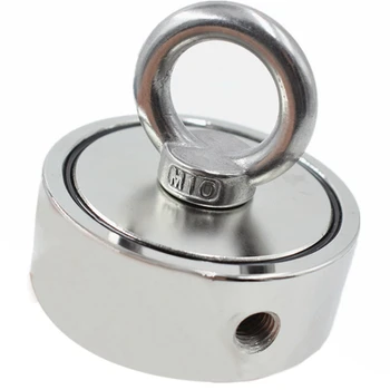 

Strong Neodymium Magnet Double Side Search Magnet Hook Super Power Salvage Fishing Magnetic D74x28Mm 150Kgx2 Stell Cup Holder